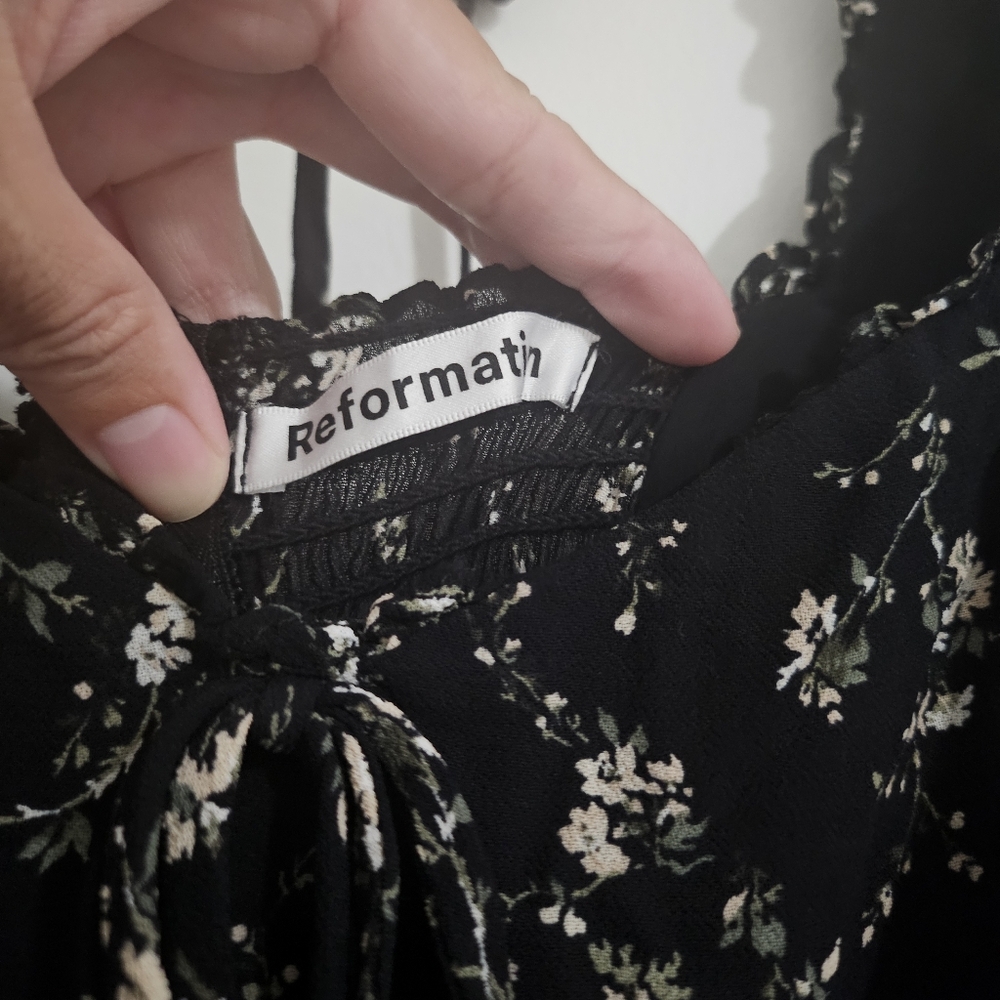 Reformation Black Remi Mini Dress - Picture 4 of 9